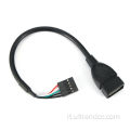 USB2.0 Cavo femminile Dual Pannello USB